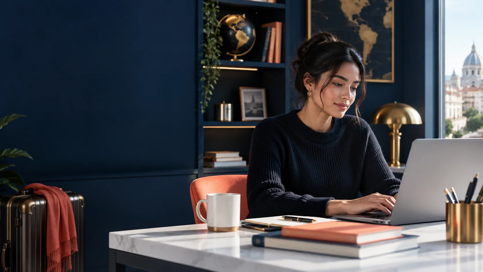 Personne réalisant un test d’anglais en ligne